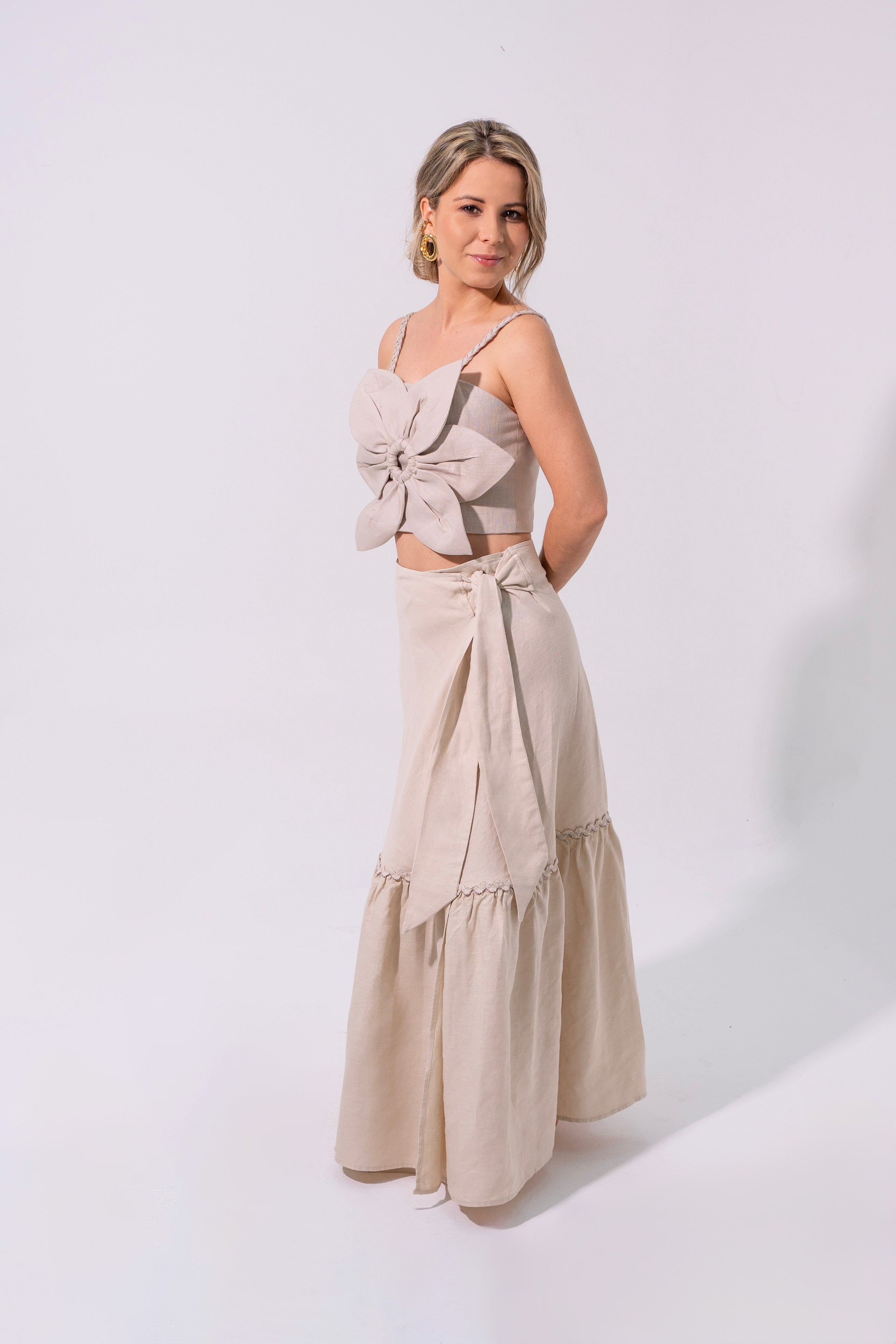 Crop Top Lirio Beige