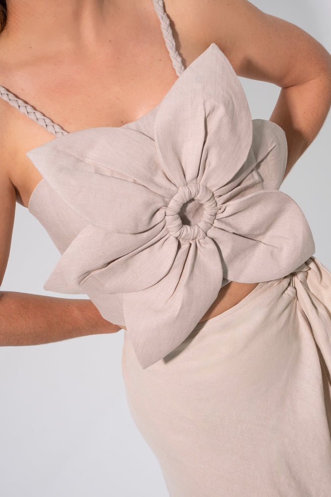 Crop Top Lirio Beige