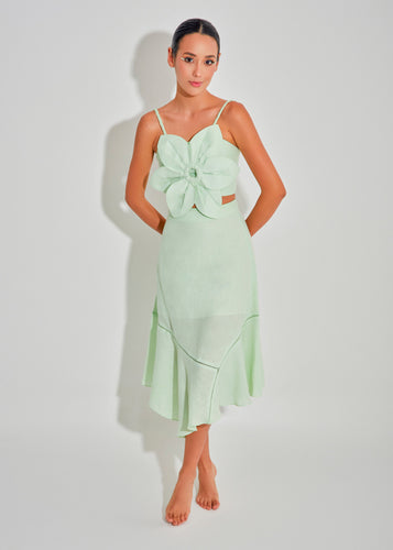 Crop Top Lirio Verde Manzana